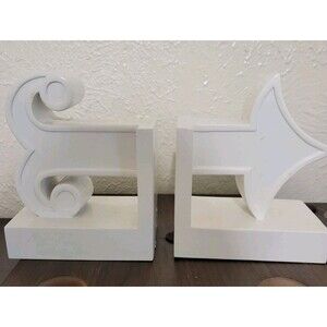 Jonathan Adler Happy Chic White Arrow Bookends